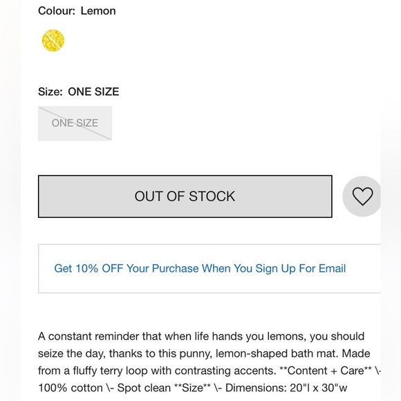 Urban Outfitters Squeeze The Day Bath Mat NWT - Picture 4 of 16